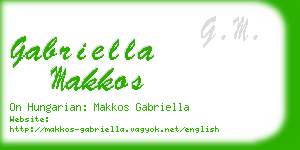 gabriella makkos business card